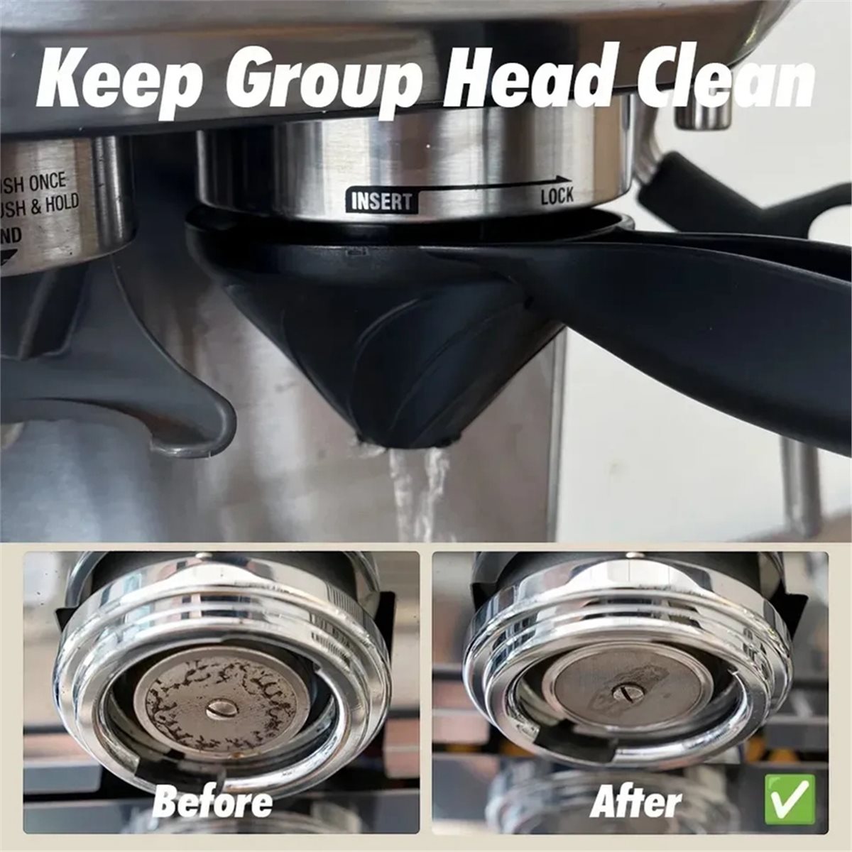 Group Head Brush - NEW 58mm Espresso Group Head Cleaning