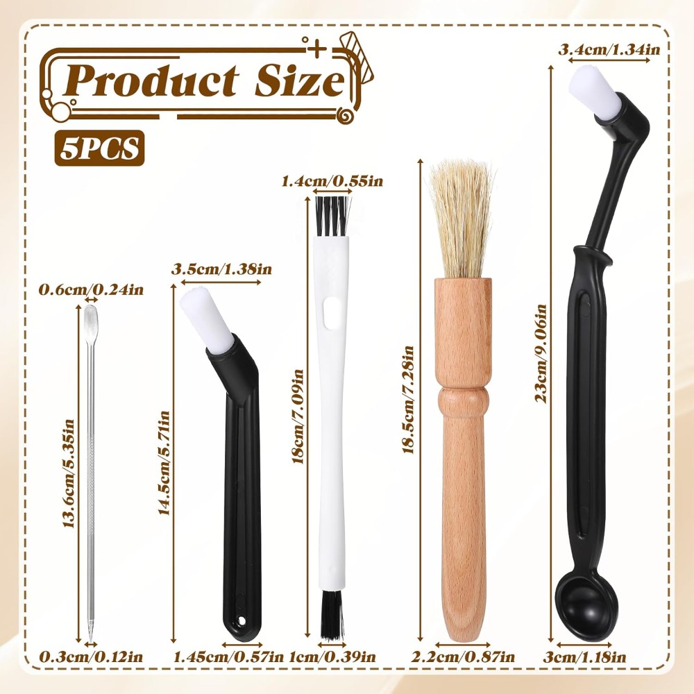 5 Pcs Coffee Grinder Cleaning  - Group Head Brush avaliação e preço