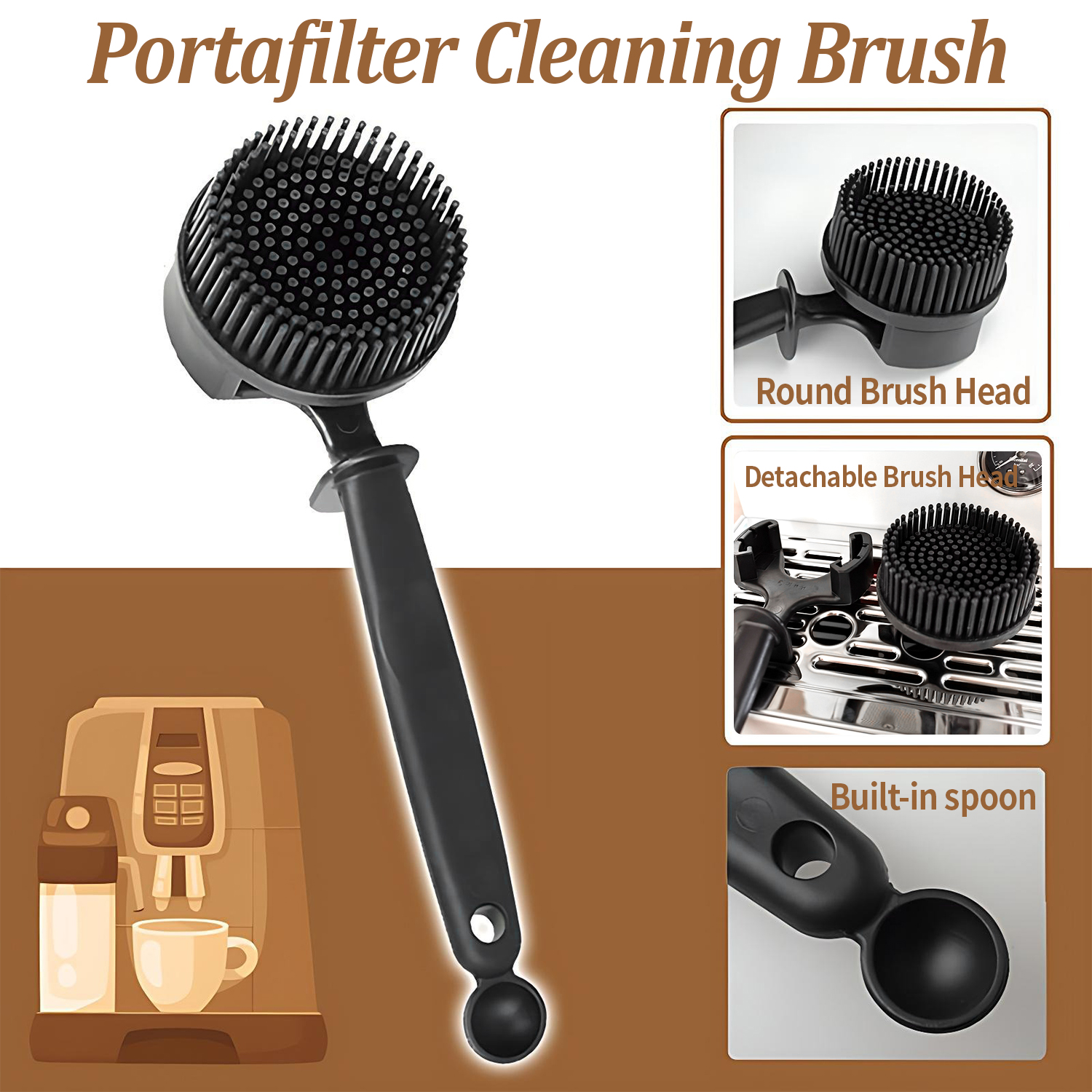 OANKR 51/58mm Detachable Clean - Group Head Brush avaliação e preço